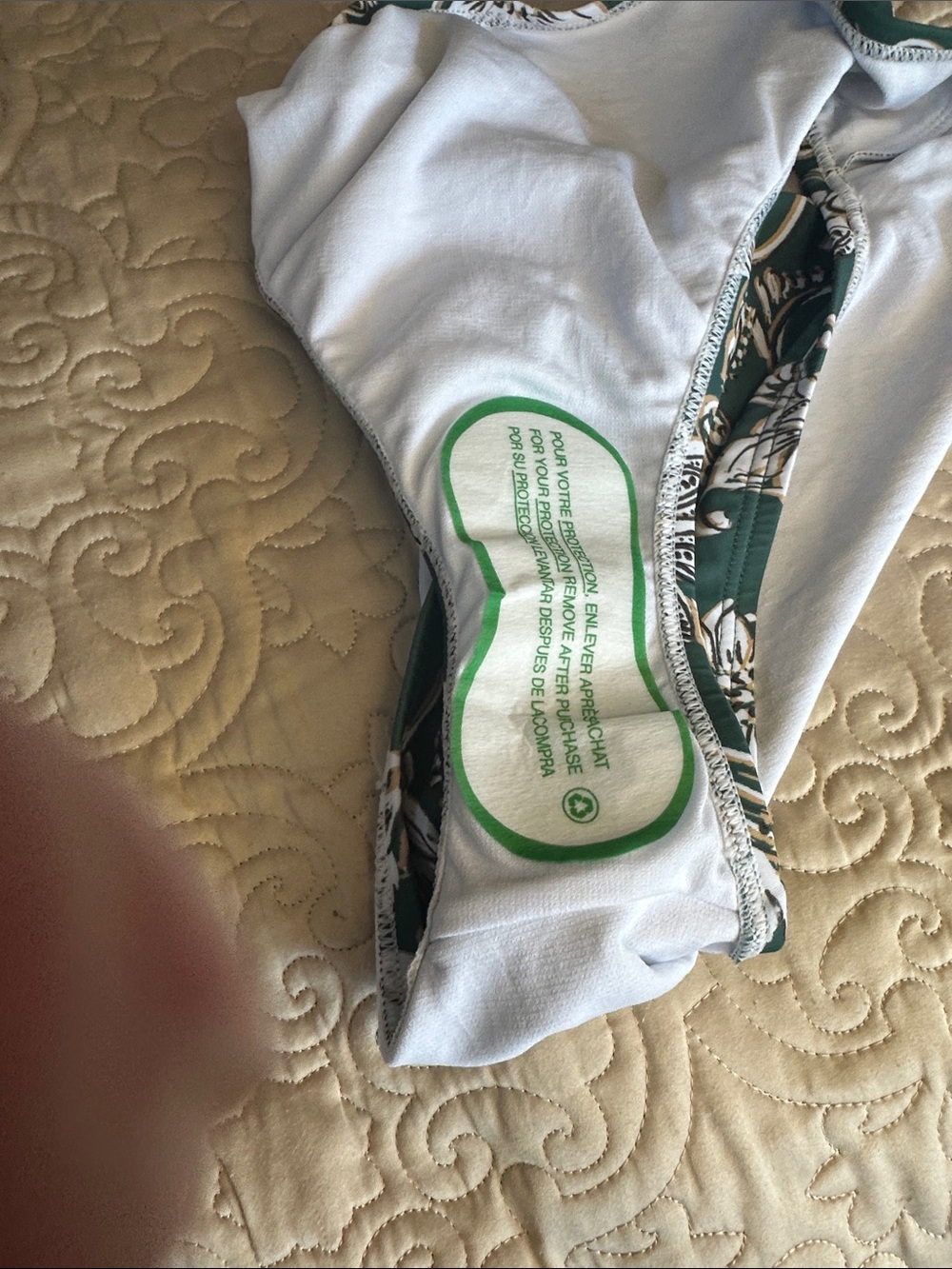 Women’s Green Floral Mid-Rise Swim Bottom - Picture 4 of 5